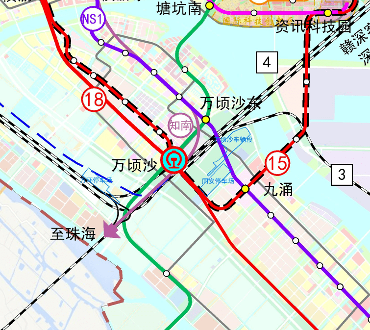 南沙18号线路图图片