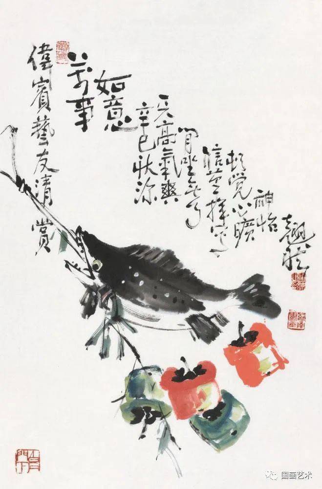 胡翘然的写意花鸟生趣灵动真接地气