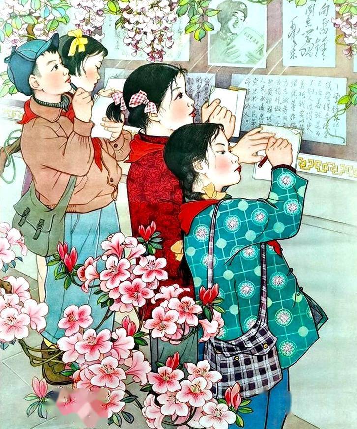 60年代农村绘画图片