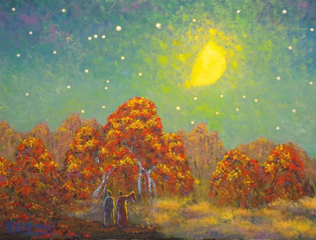 端午观展花千树星如雨罗方扬传统节日油画展