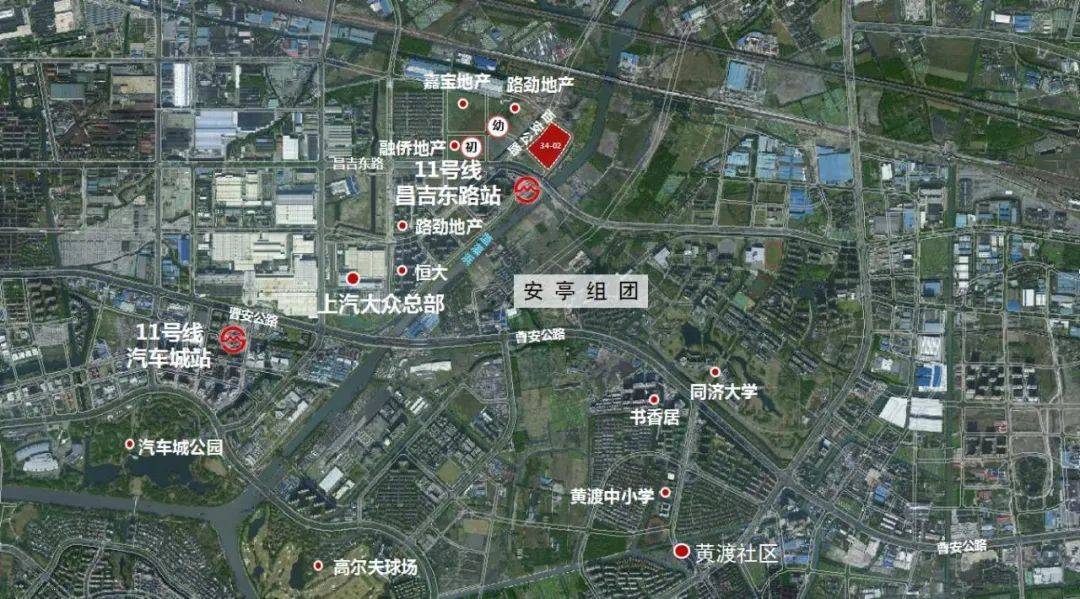 自去年在安亭成功竞得一幅商住办地块后再次成功竞得安亭同济小镇34