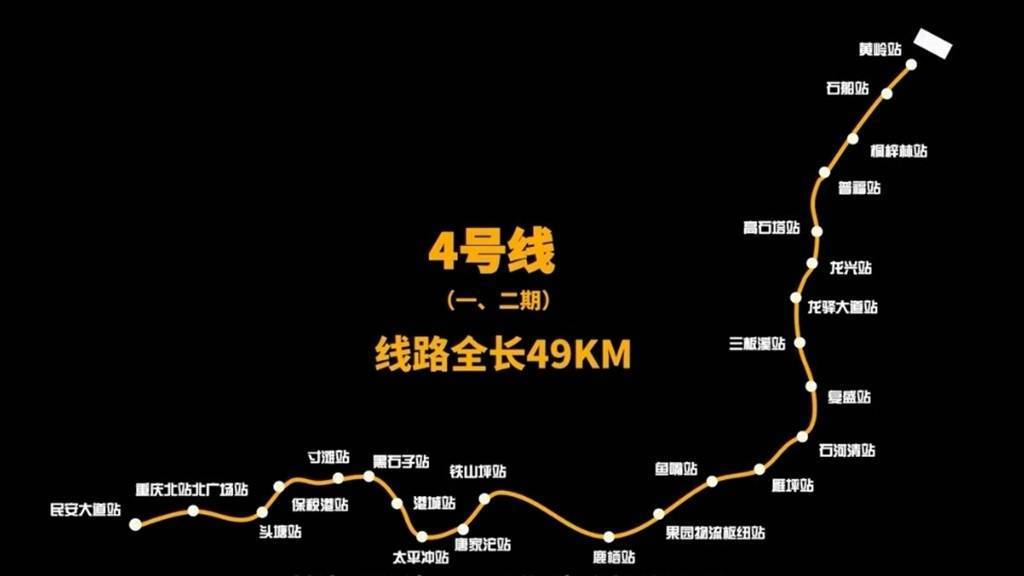 重庆4号线线路图图片