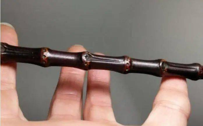 百年以上的老竹根荧光感的包浆