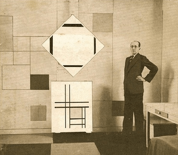 蒙德里安诞辰150周年|你从未见过的蒙德里安_玫瑰_本尼格森_花瓶