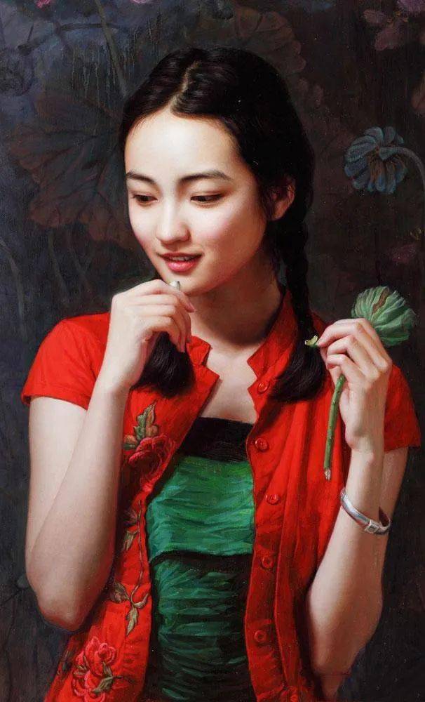 中国女画家——安静人物油画作品欣赏_气质_艺术_生活
