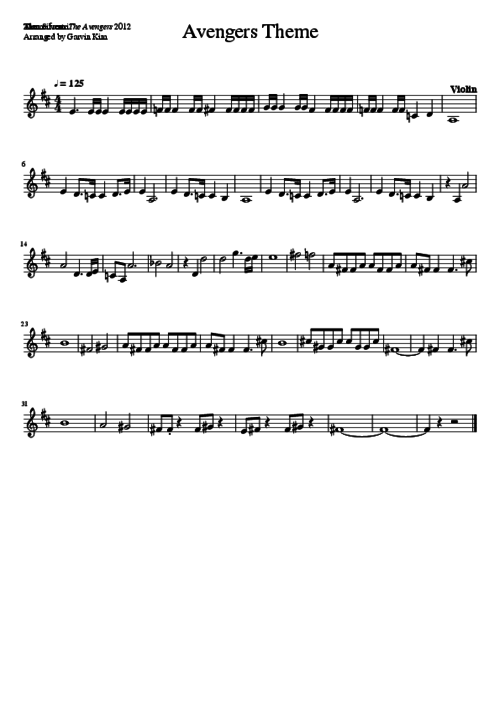 taylor davis演奏《复仇者联盟》主题曲附小提琴谱_舞曲_铃木_作品