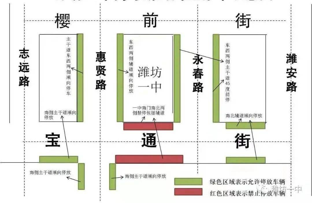 潍坊一中各考试楼考场分布图二,潍坊一中考点平面图一,考试科目及时间