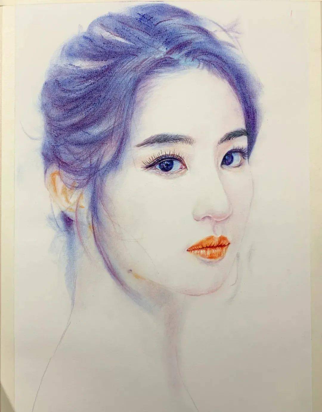 超硬核追星这个男人坚持画刘亦菲1500天笔下的赵盼儿美呆无数网友