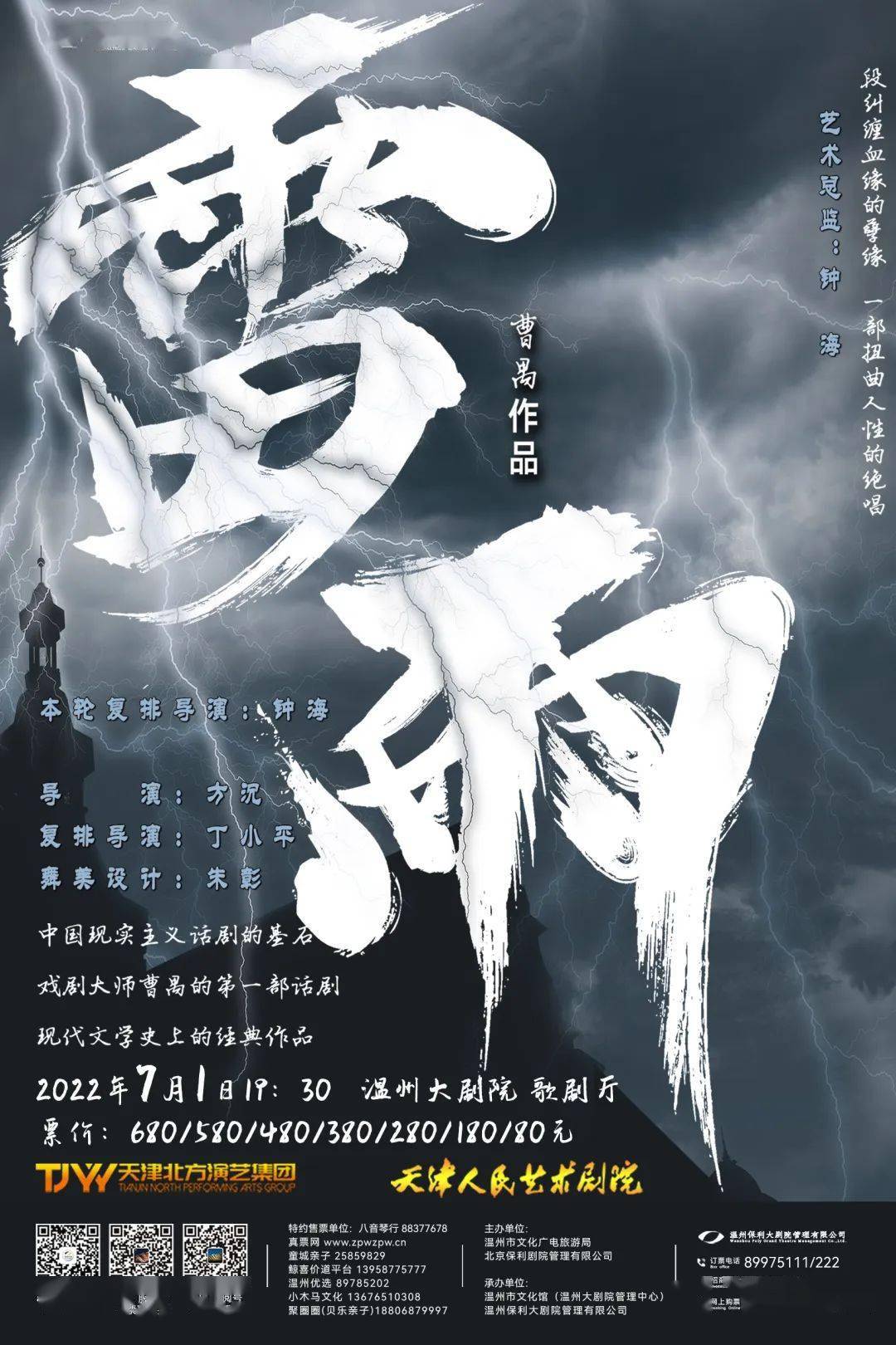 中国话剧百年第一戏天津人艺精心打造的雷雨让你看过便知话剧之美