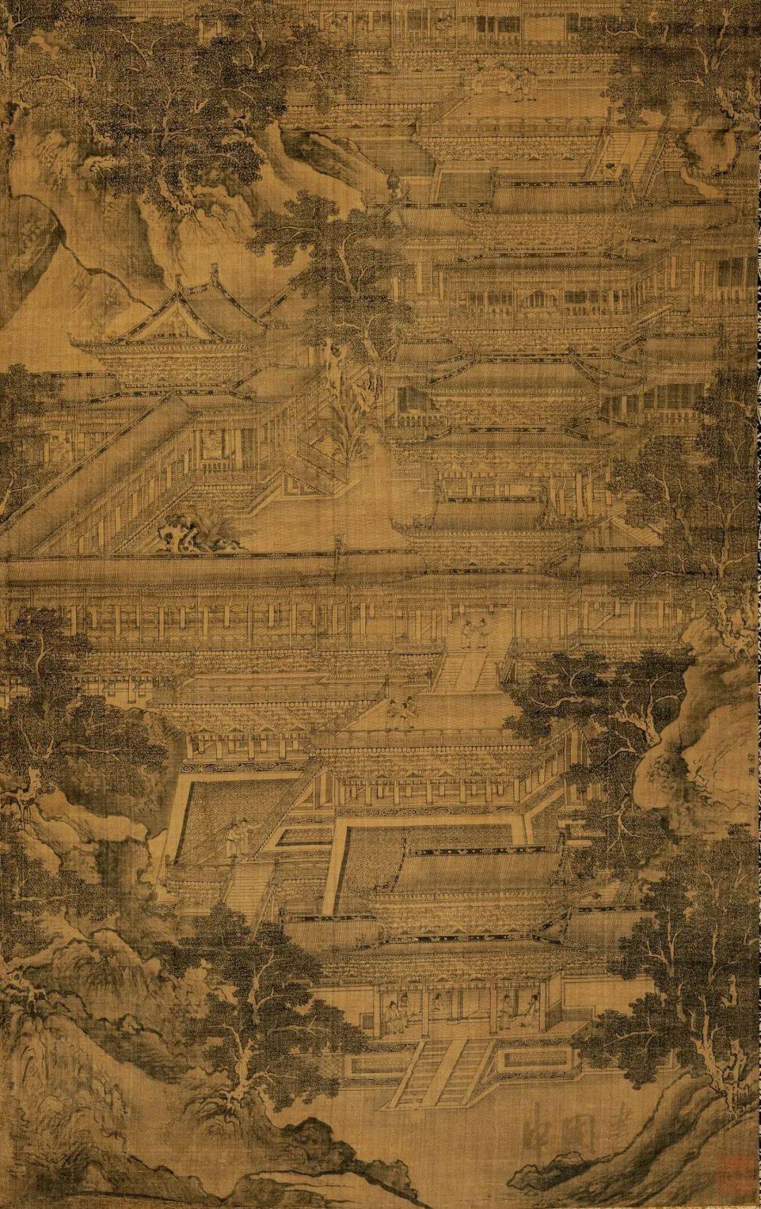 赏画北宋郭忠恕明皇避暑宫图传