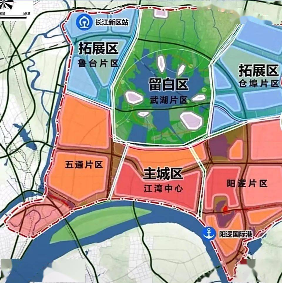 长江新区最新规划曝光!_武湖_片区_中心