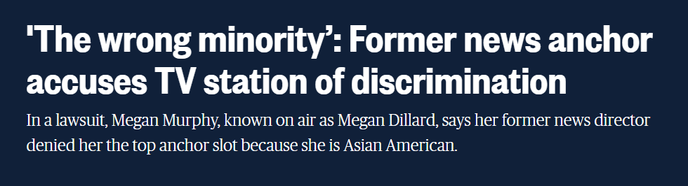 被叫“错误的少数族裔”，亚裔主播起诉福克斯电视台种族歧视