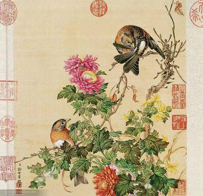 邹一桂  花鳥 清邹一桂工笔花鸟画欣赏