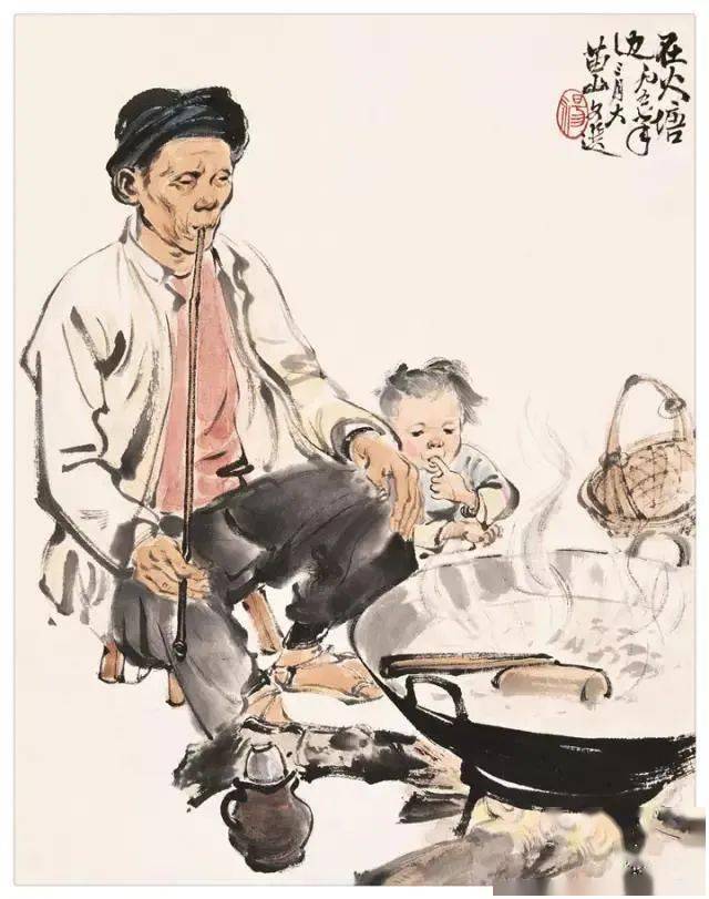 父亲节,赏国画里的父爱,爱得深沉_张旭光_人物_兰亭