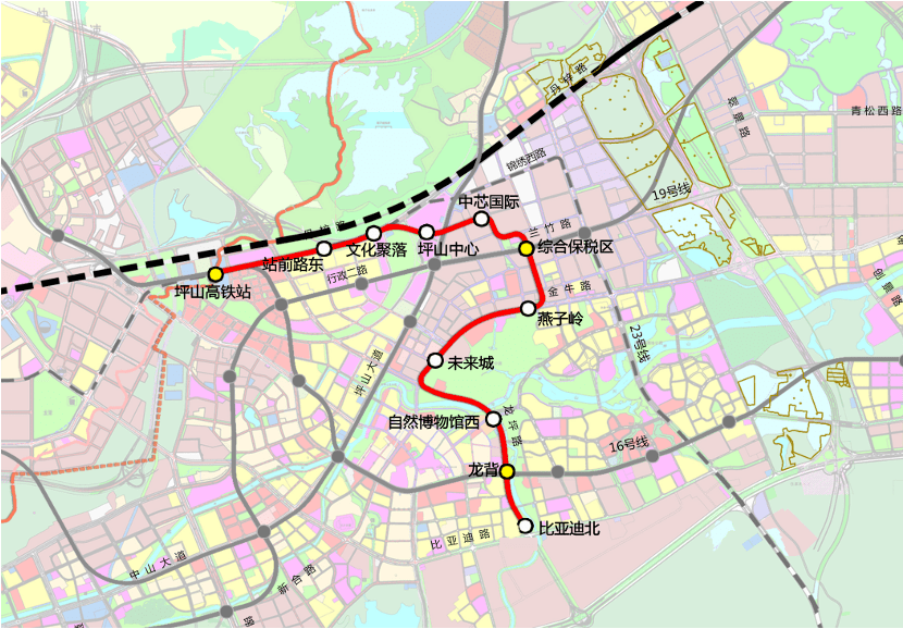 深圳坪山云轨线路图图片