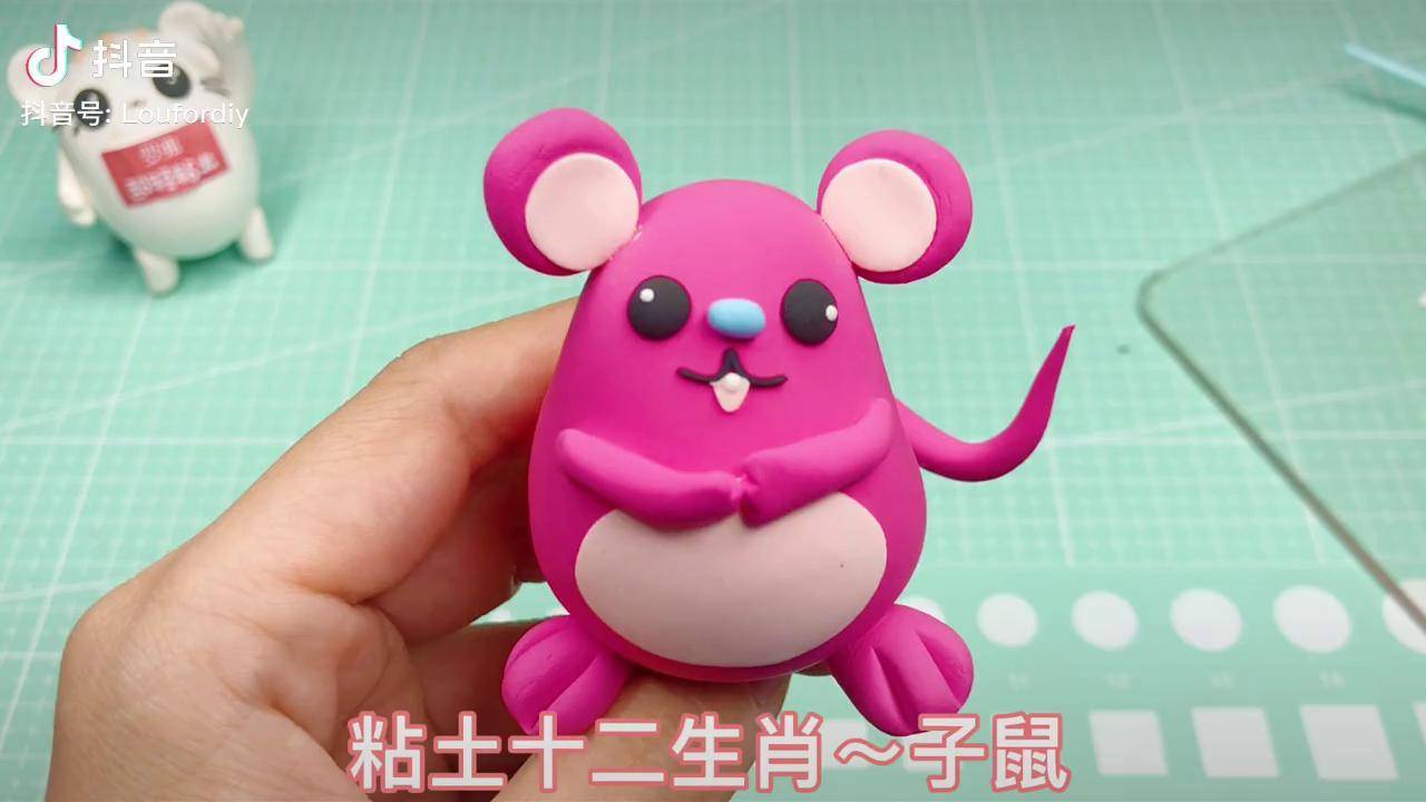 粘土十二生肖～子鼠,别看我小,跑的最快哦!