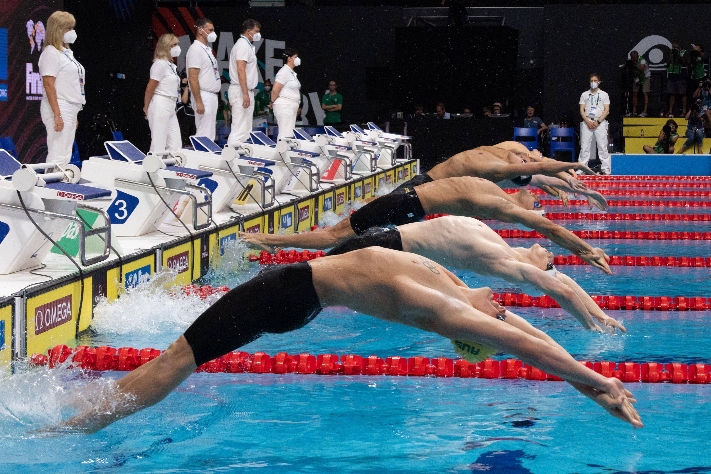 游泳世锦赛美国选手获得男子50米仰泳冠军