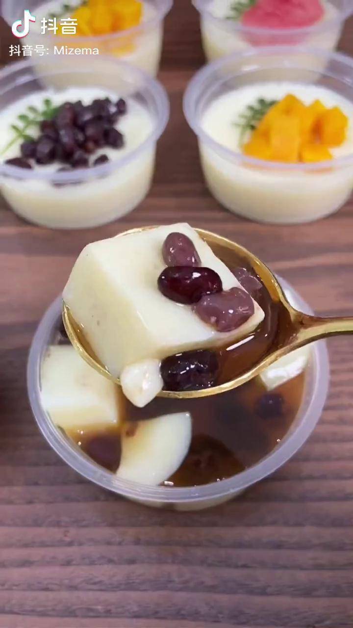甜品店的豆花布丁终于被我学会了,在家轻松搞定!夏日甜品 100种美好生