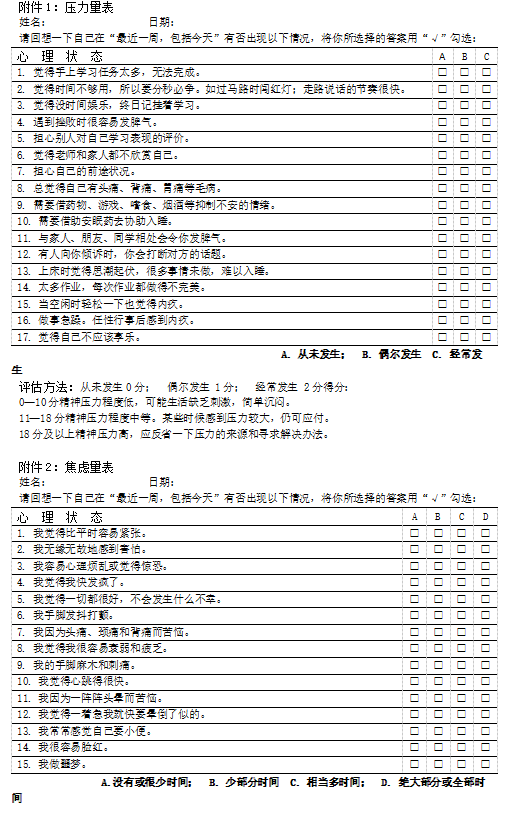 心理压力&焦虑测评量表.docx （PSTR专业版）_xls_ppt_结果