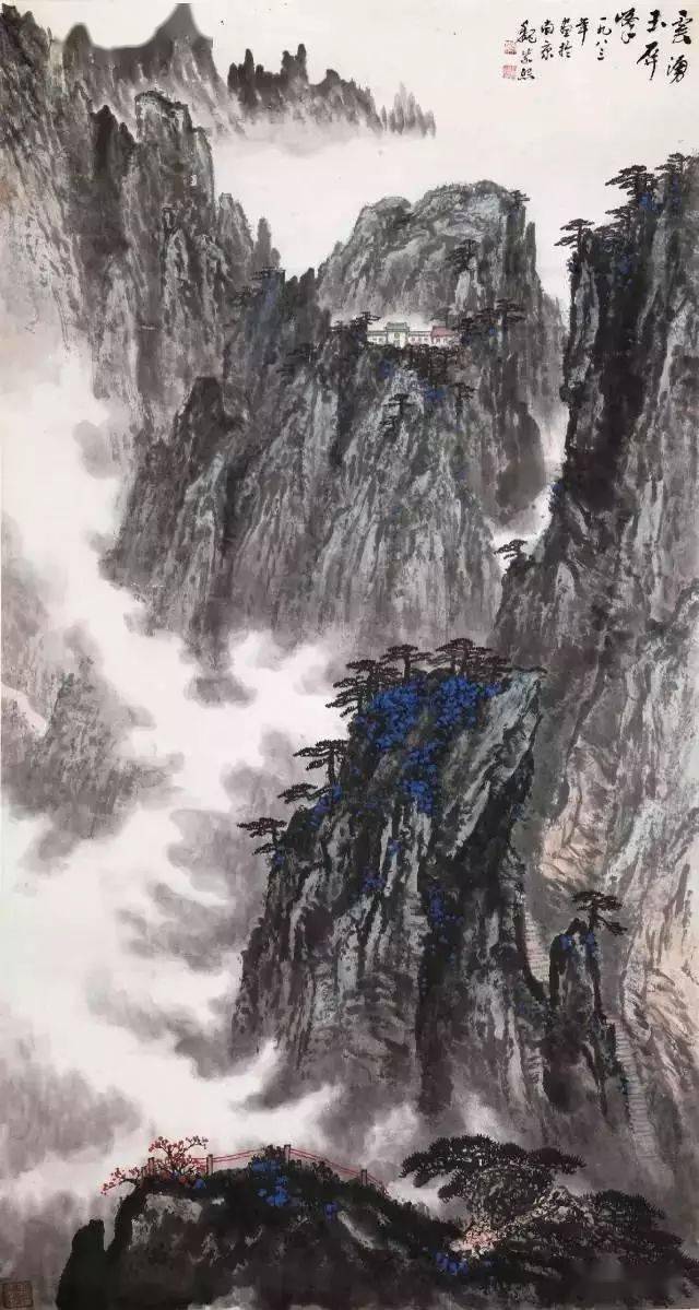 现当代名家:魏紫熙山水画作欣赏_艺术_经数_舟楫