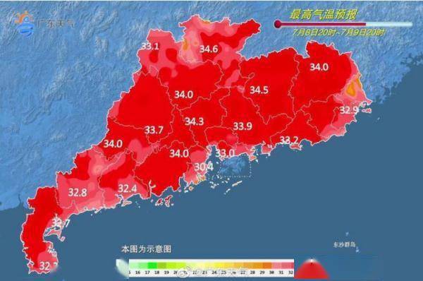 小暑 至雨未停 广东牌红鸡腿 又将成形 市县 暴雨 高温