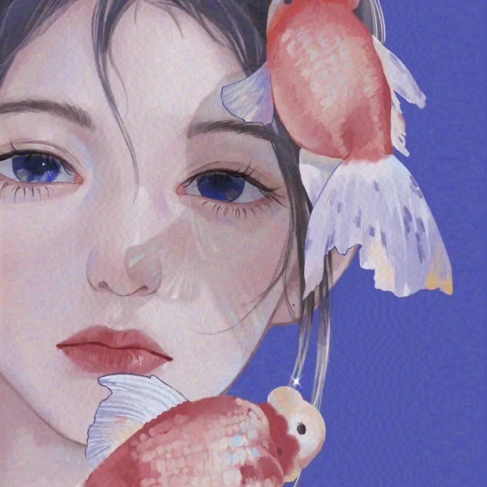 女生动漫头像 眼神迷离_侵权_来自_图文