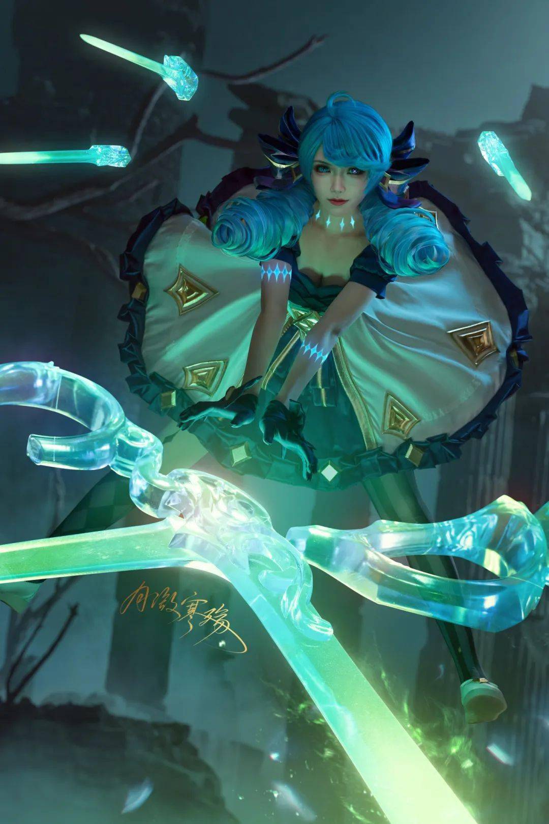 cosplay特辑丨《英雄联盟》灵罗娃娃·格温cos_线团_所有权_图文