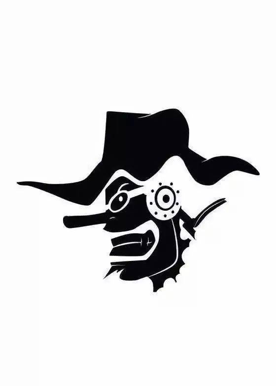 海贼王logo黑白素材图片