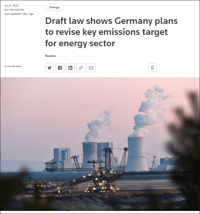德国取消2035年能源碳中和目标？系误读