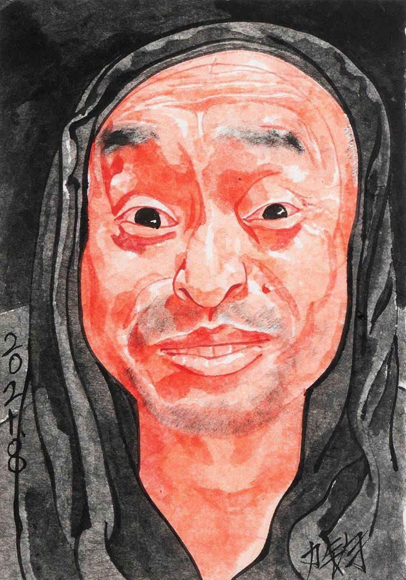 方力钧水墨展方力钧作品中的肖像与水墨