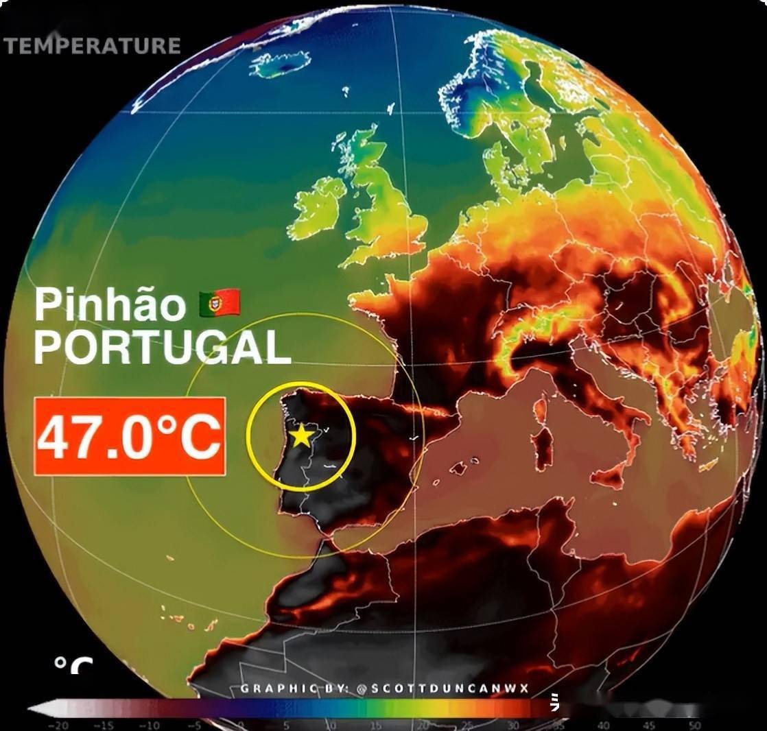 葡萄牙热成葡萄干,欧洲热浪破纪录!网友:会传到中国?_极端_高温_气温