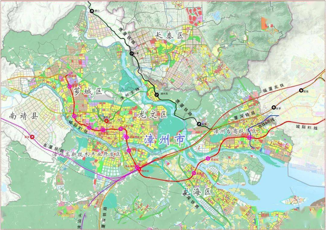 漳州市区地铁规划图片