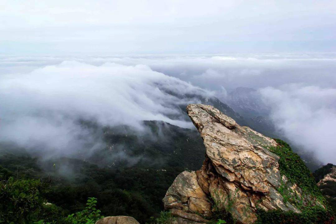 雨后大花果山云雾缭绕流泉飞瀑好一个人间仙境
