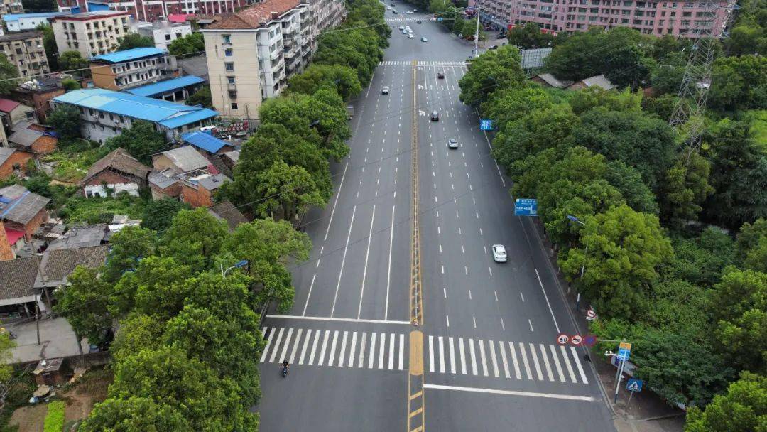 龙洲北路沿线路口标线优化再绘文明交通好风景