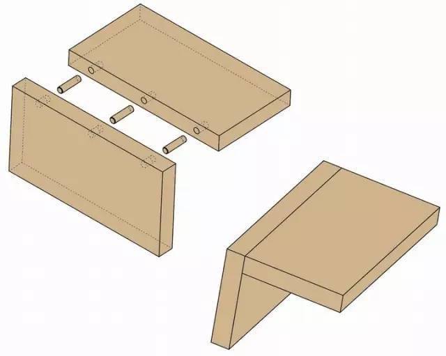 木板直角连接榫卯图图片
