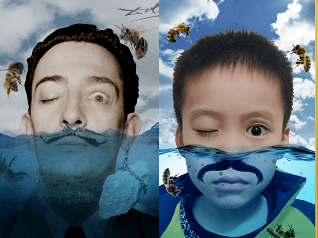 谢佳洋 仿▲《贝阿朵莉切·桑西》四年级2班 李铭 仿▲《戴黑帽的男人