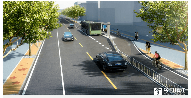 桃花坞路改造效果图桃花坞路位于老城核心区,西起梦溪路,东至小米