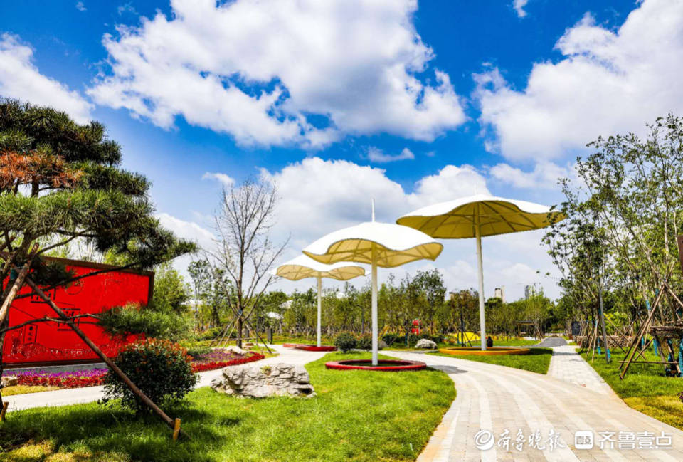 蒙阴沿河绿化带又添新景观,优美的环境惹人醉_阚士亮_蒙阴_沿河