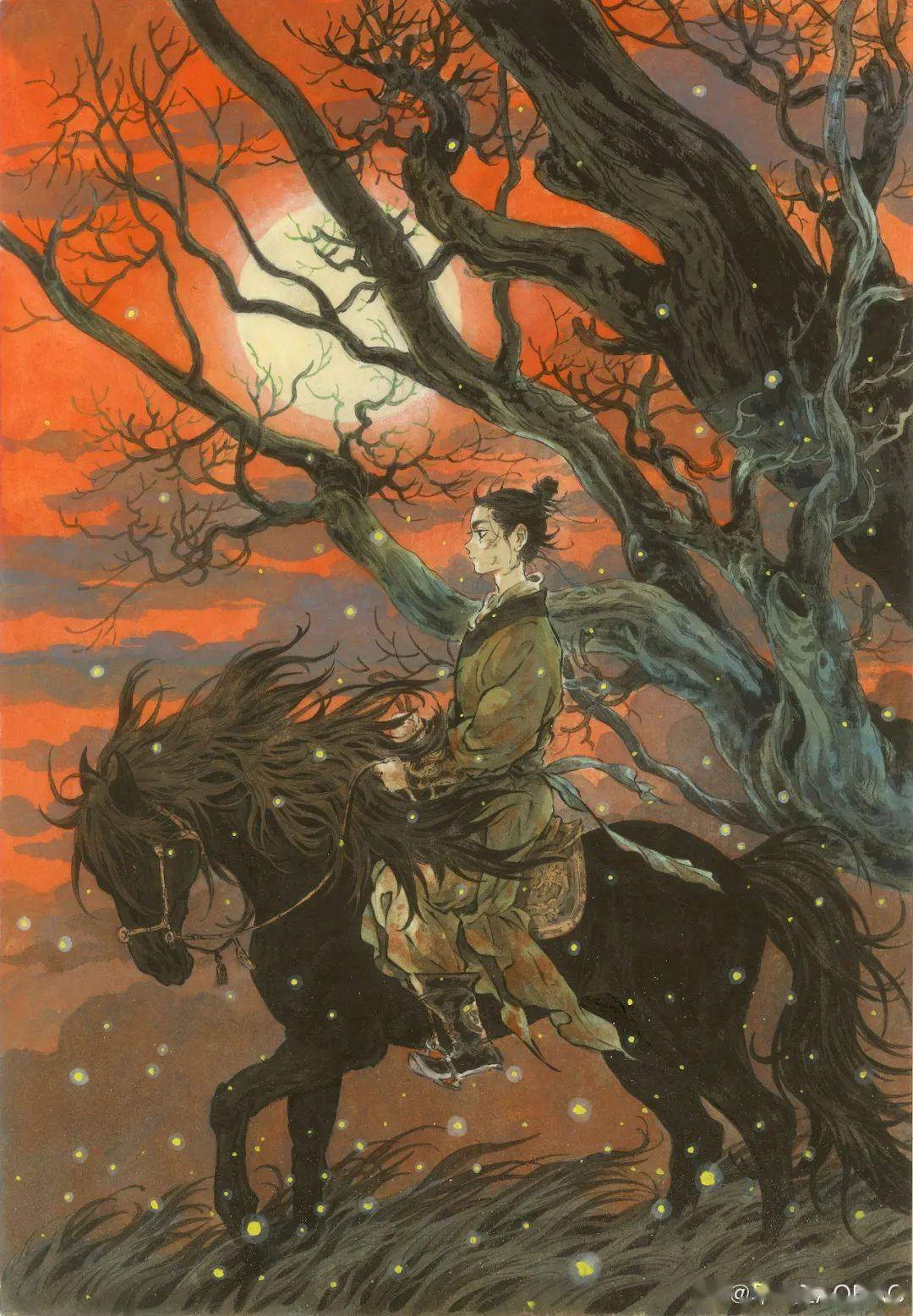 早稻:一个骨子里住着野兽的画师,不受拘泥的独特国风韵味.