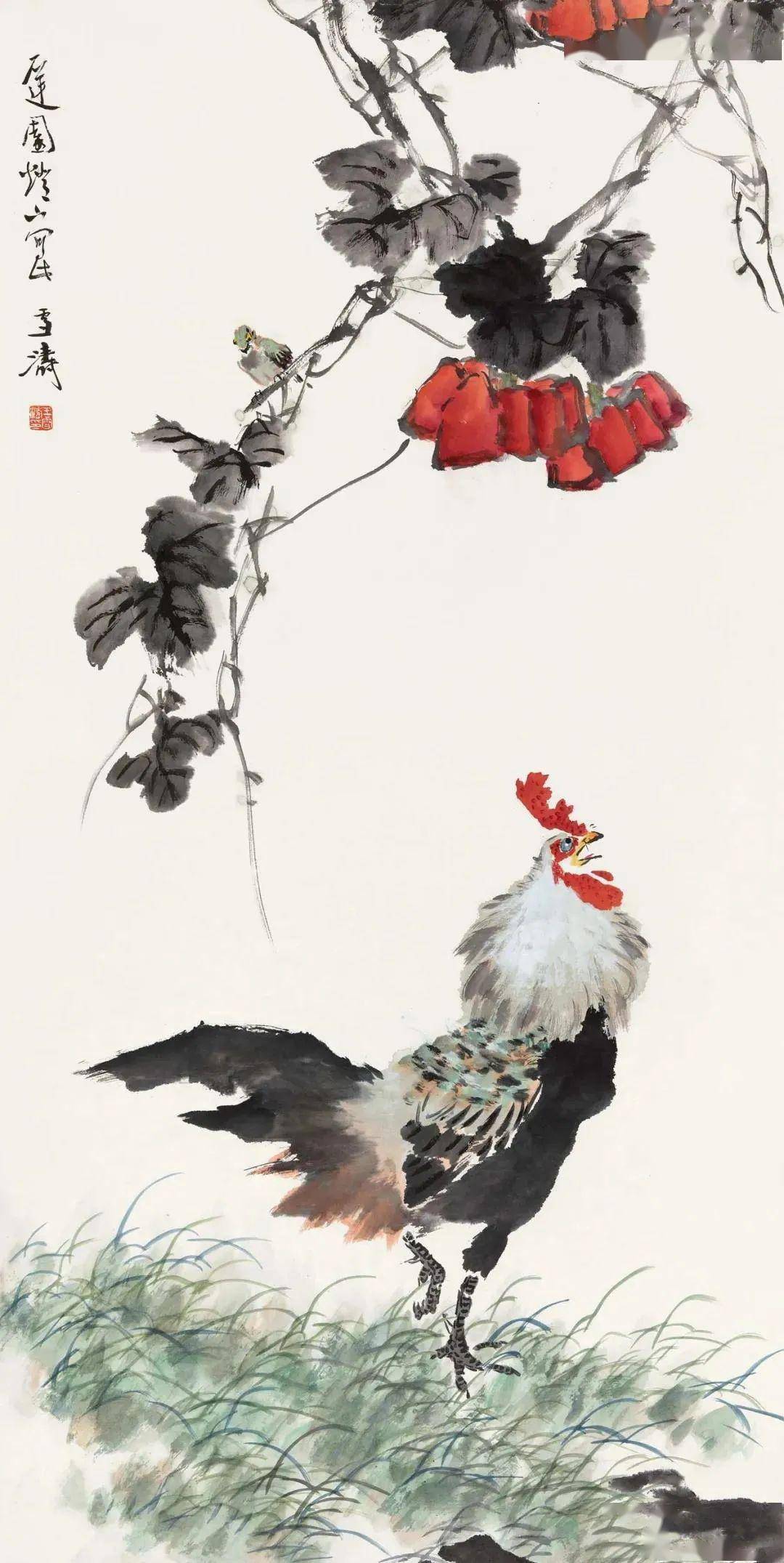 王雪涛花鸟画欣赏_笔墨_色彩_鲜明风格