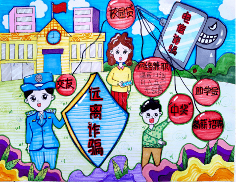 淮南市青少年反电诈宣传绘画作品线上展示(一)