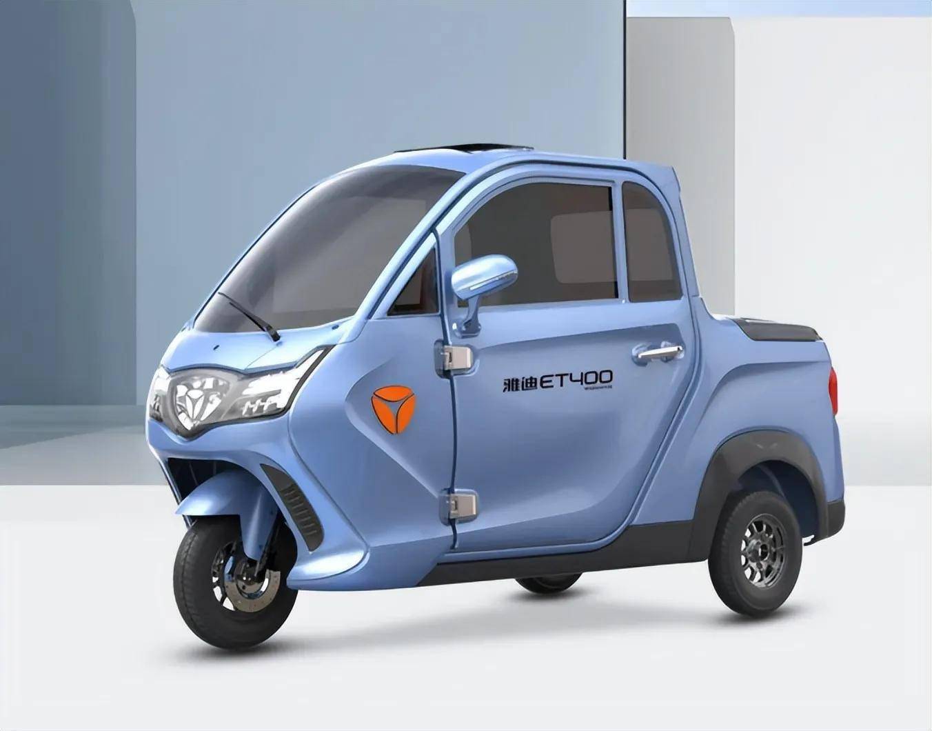 雅迪三轮皮卡近日雅迪电动车官宣了一款皮卡三轮电动车,车厢提供了3门