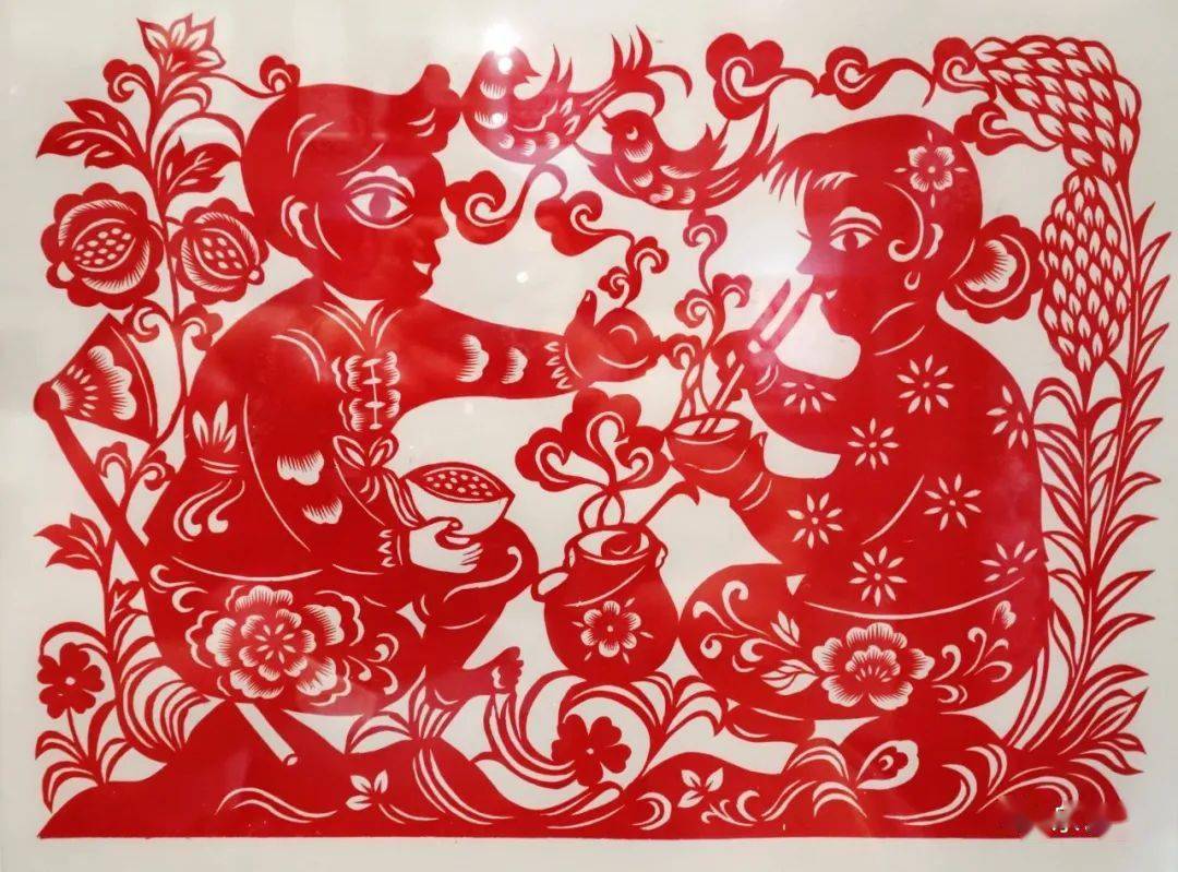 《剪得春风入卷来 中国妇女儿童博物馆藏北方剪纸精品展》之四_铜人_
