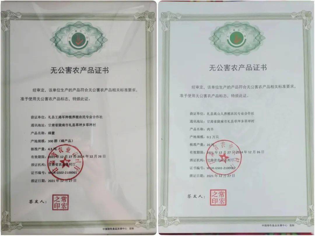 在2021年,礼县高山人养殖农民专业合作社,礼县王路军种植养殖专合作社