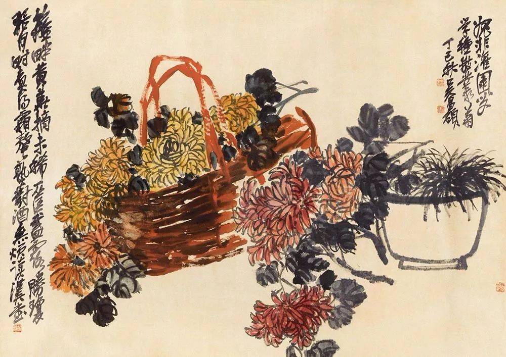 吳昌碩-菊石圖｜2024夏季- 帝圖拍賣- 領銜全台書畫文物類第一