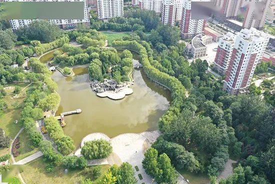 永清縣人民公園鳥瞰圖.劉欣羽 攝永清縣百福園鳥瞰圖.