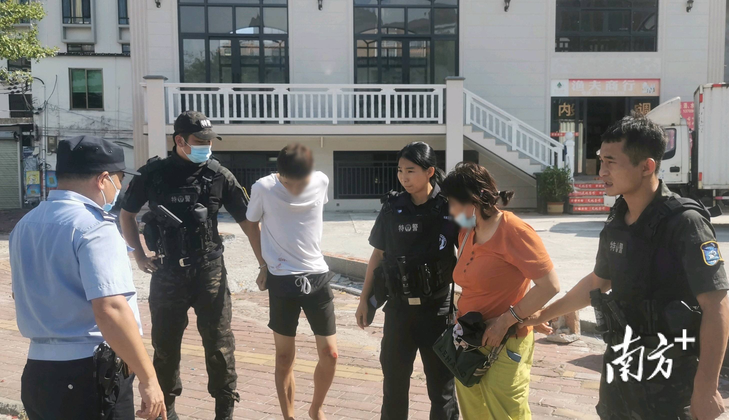 防疫巡查中,电白特警紧追一公里抓获2名涉"卡"犯罪人员_陈村_街道