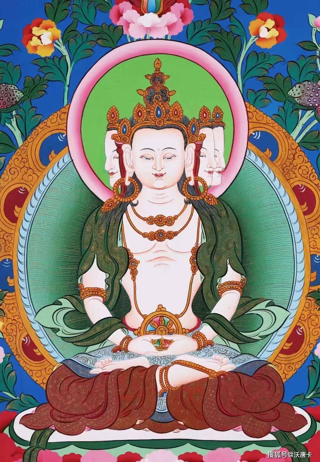 接下来请朋友们欣赏一组编号为138-409968的普明大日如来唐卡:按照