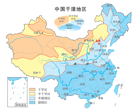 秦嶺-淮河(1 月0℃等溫線,日平均氣溫≥10℃積溫4500℃等值線)②