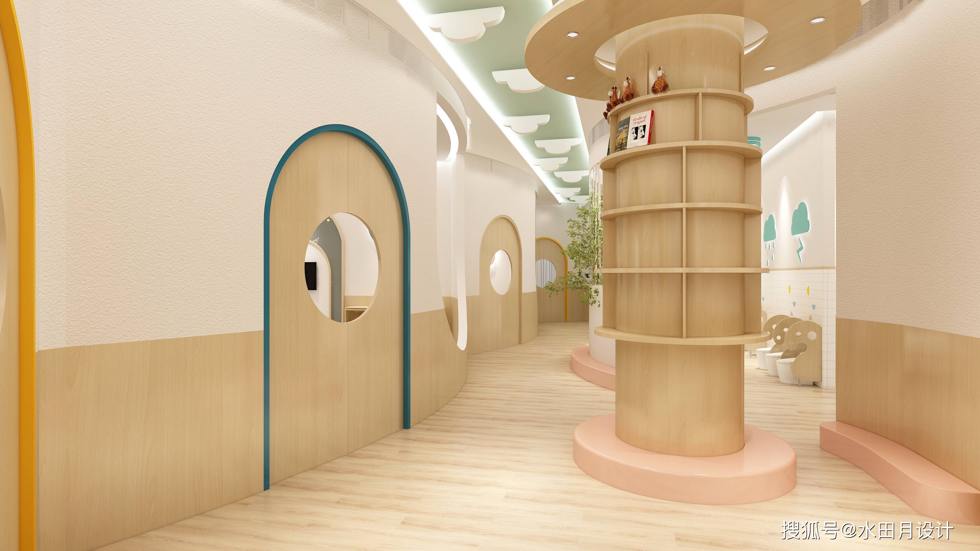 现代简约温馨原木风儿童教育机构设计_购物_中心_教室